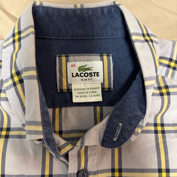 Lacoste slim fit button down size 40 - Picture 5 of 12